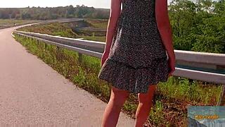 i feel so sexy flashing my ass outdoor, masturbating with toys for that orgasm.