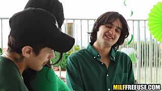 milf stepmom freeused by stepsons on st patricks day