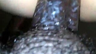 Amateur couple enjoys big black cock in rough sex scene