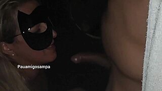 Blonde Milf Deepthroats Big Black Cock At Gloryhole!