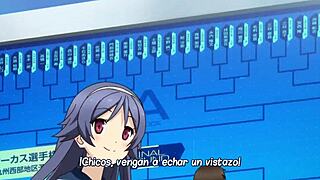 Fan service in hentai anime style