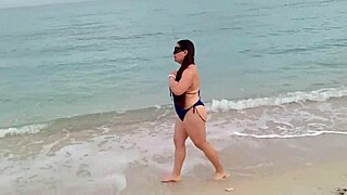 Latina Wife Meets Stranger on Beach for Bareback Fuck