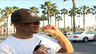 Blonde milf gets cumshot all over her big tits to win over friend