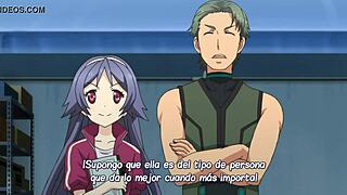 Fan service in hentai anime style