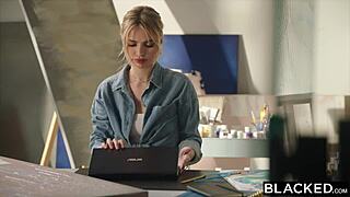 Blacked Lika rides hard showing cheater husband her wild side with facial finish