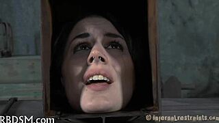 hard spanking session for the masked participant