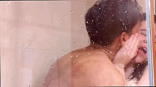 Stepbrothers Seduce Wild Fat Ass In Shower, Fucking Hard