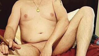 pressing a girthy cigar between my lips for you