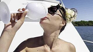 Monika Fox Uses Big Dildo On Yacht