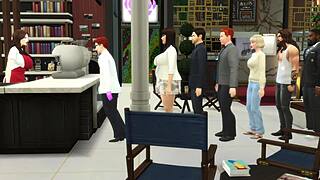 dexter uses x-ray glasses to see naked tits in sims 4 😏