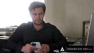 Does the horny housekeeper want to get caught masturbating by her boss?