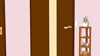 Anime School Girl Mia Poses in Sailor Uniform