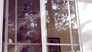 Tattooed Stepteen Scissoring Busty Milf!