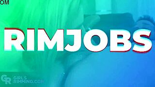 Girlsrimming the rimming domme bends over