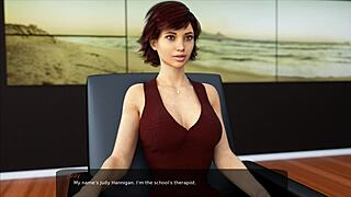 Milfy city game part 1 with perverted psychologist