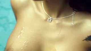 tattooed susy gala blows cock by her private pool