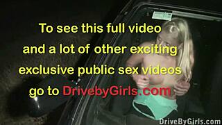 Is this cute blonde ready for public gangbang in the car?