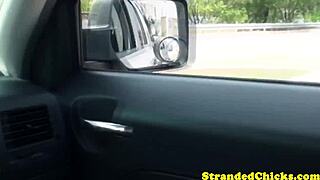 Real hitchhiker surprises driver with knob buffing in car