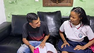 i gave my neighbor a super fuck at home while her husband was away