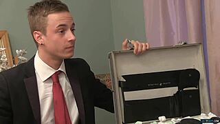 i love watching suited gay twinks lewis romeo and steve agostina anal breed.