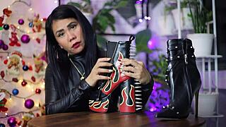 leather fetish asmr by dominafire is so hot 😈