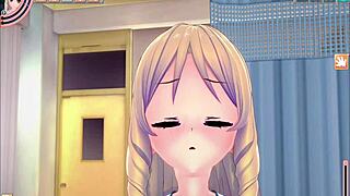 In this Koikatsu game, the schoolgirl visits the infirmary for some hentai fun.