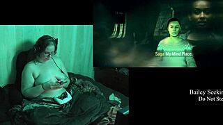 naked alan wake 2 playthrough with bbw anime girl in glasses and tattoos