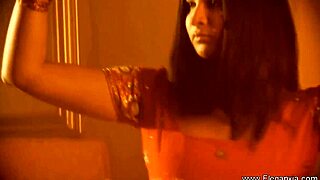 classic indian beauty undressing in retro dance