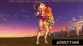 Futa sentai squad delivers facials and creampies with big dick robots.