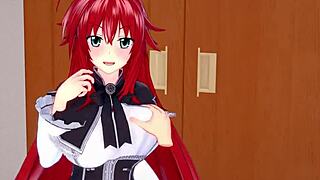 HS DxD NTR Madness 3: Rias Gremory craves more behind Issei in this 1-hour hentai fantasy.