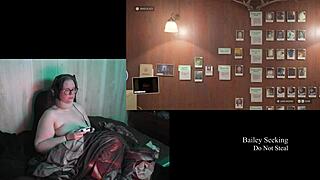 naked alan wake 2 playthrough with bbw anime girl in glasses and tattoos