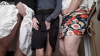 I hit 6 wild orgasms under my skirt in the kitchen!