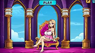 In the hentai game, Princess Sophia, the bratty princess, strips naked revealing her big tits and boobs in a 3D cartoon scene