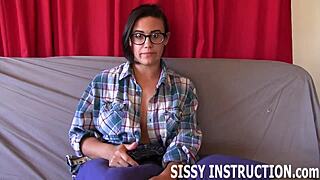 you gotta learn to suck cock like a proper sissy girl in this femdom lesson