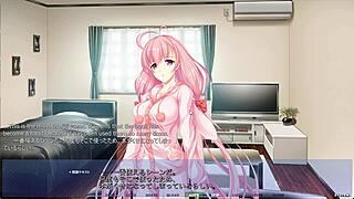 Akumeru family - yunagi route part 3 - sucking off her stepbrother crush