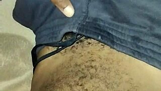 Gay twink wanks his big cock at home 😏