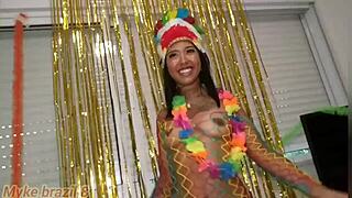 Myke Brazil And Millena Gomes Enjoy Anal Sex At Carnival