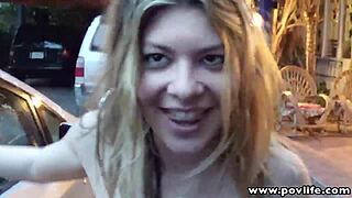 Beautiful woman with a sexy Brunette hair Alice gets into a hardcore POV sex