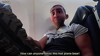 Flying with step gay dad can be naughty 😏 outdoor feet fetish fun