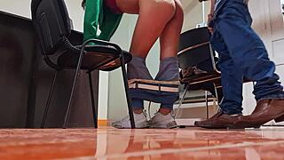 hidden cam catches nataly delpech fucking at work 😏