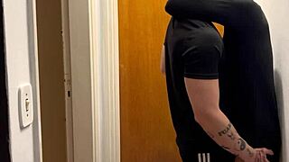 these young guys are kissing and getting caught on the building cam 😏