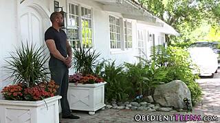 teen gets her pussy rough fucked by monster cock