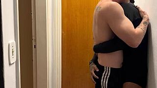 these young guys are kissing and getting caught on the building cam 😏