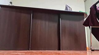 hidden cam catches nataly delpech fucking at work 😏