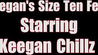 Amateur Teen Keegan Chillz Gives First Footjob For Fuckedfeet!