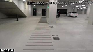 Blonde German girl hooked up in Hamburg parkhouse and restroom