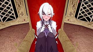 Arlecchino fpov promo in genshin impact milf version