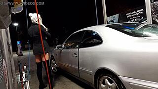 Hey, wanna see me wash cars outdoors with a naughty twist?