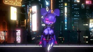 3D Bonnie FNF Queen Card dance