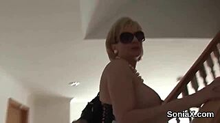 Sonia shows off her huge tits